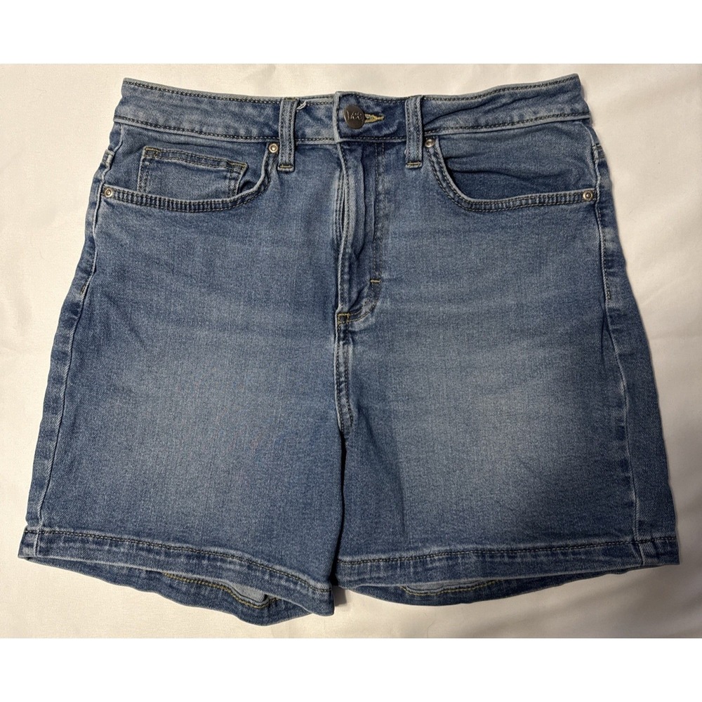 Lee Denim Shorts Womens 10 Medium Blue High Rise Regular Fit